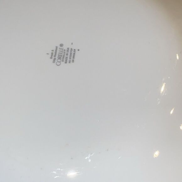 6 Vintage Corelle "Shadow Iris" 10" Dinner Plates Set, USED, White - Picture 8 of 12